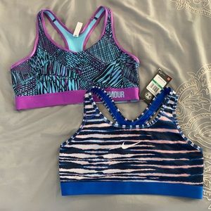 Nike and Under Armour Sports Bra Bundle